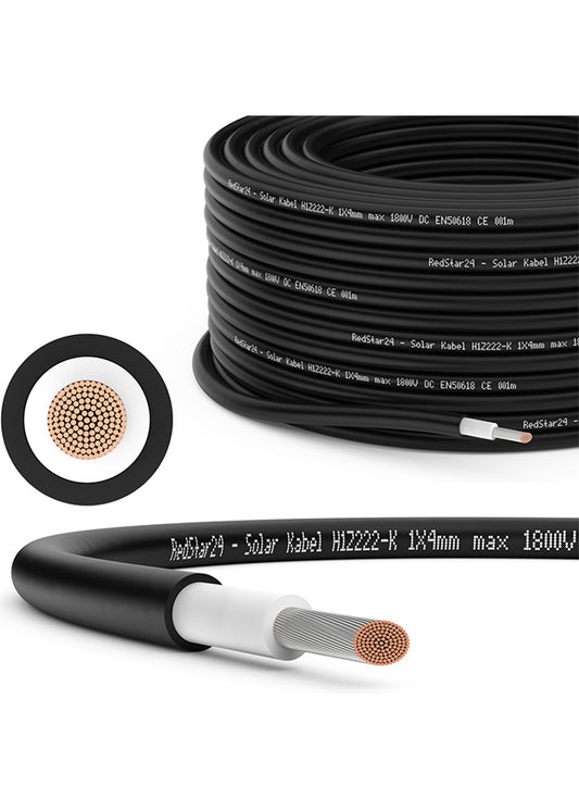Solarkabel 6mm2 schwarz - 100m