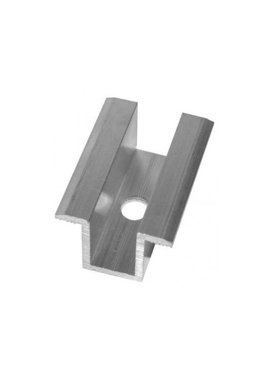Mittelklemme silber 30mm
